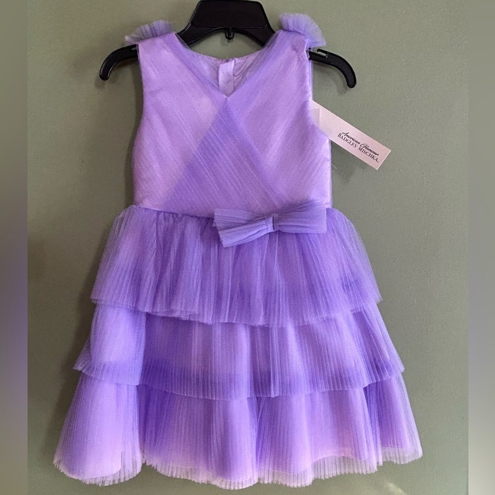 American Glamour Badgley Mischka Little & Big Girls Sleeveless A-Line Dress, 6